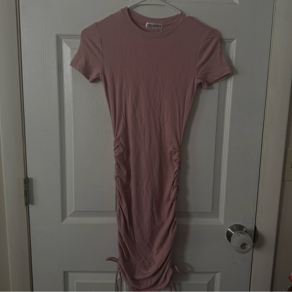 Pink Mini Dress with cinch NWOT